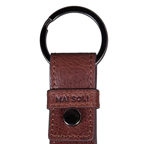 Brown solid leather key chain - Image 7